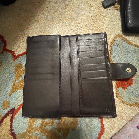 Authentic Gucci brown leather guccissima logo long around zip wallet - Picture 6 of 14